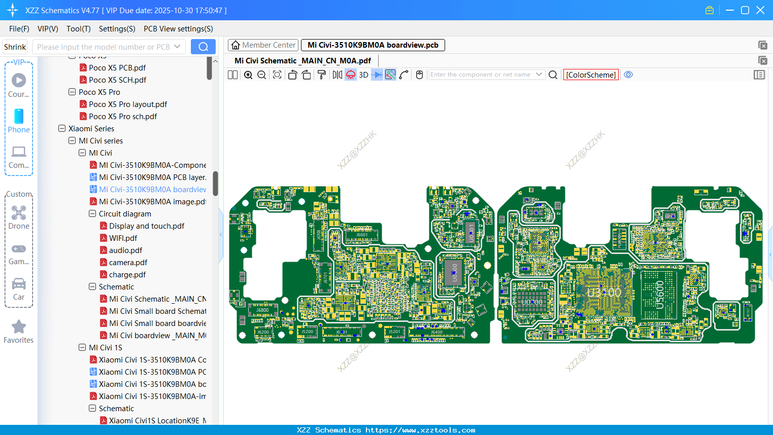 Xiaomi Mi Civi-3510K9BM0A Boardview